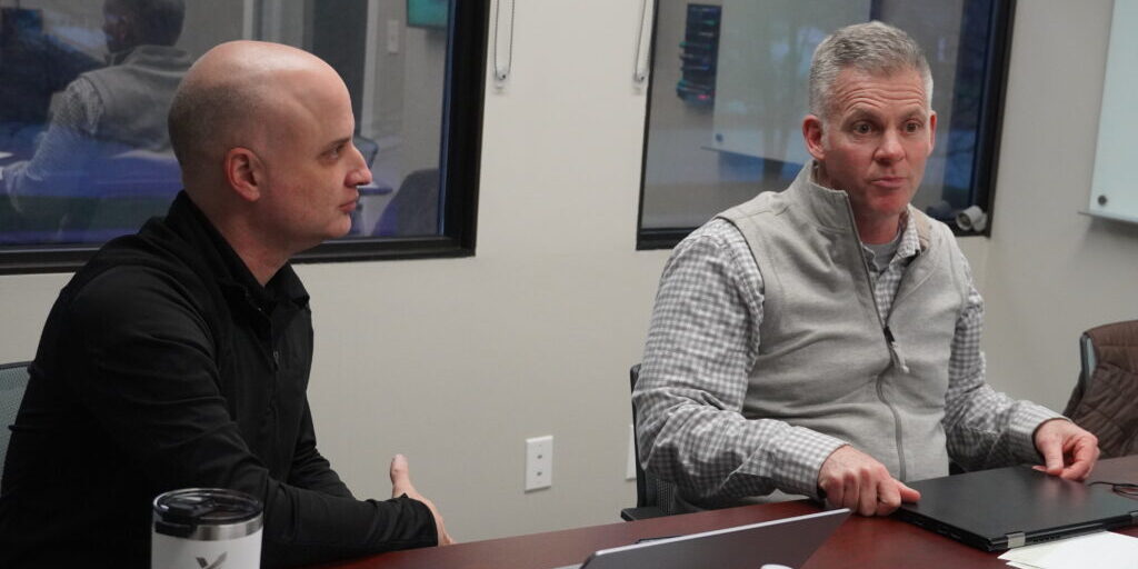 Dan and Mike in the conference room